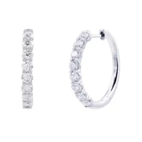 18ct White Gold 1.68ct Diamond Hoop Earrings C20.0122.881C