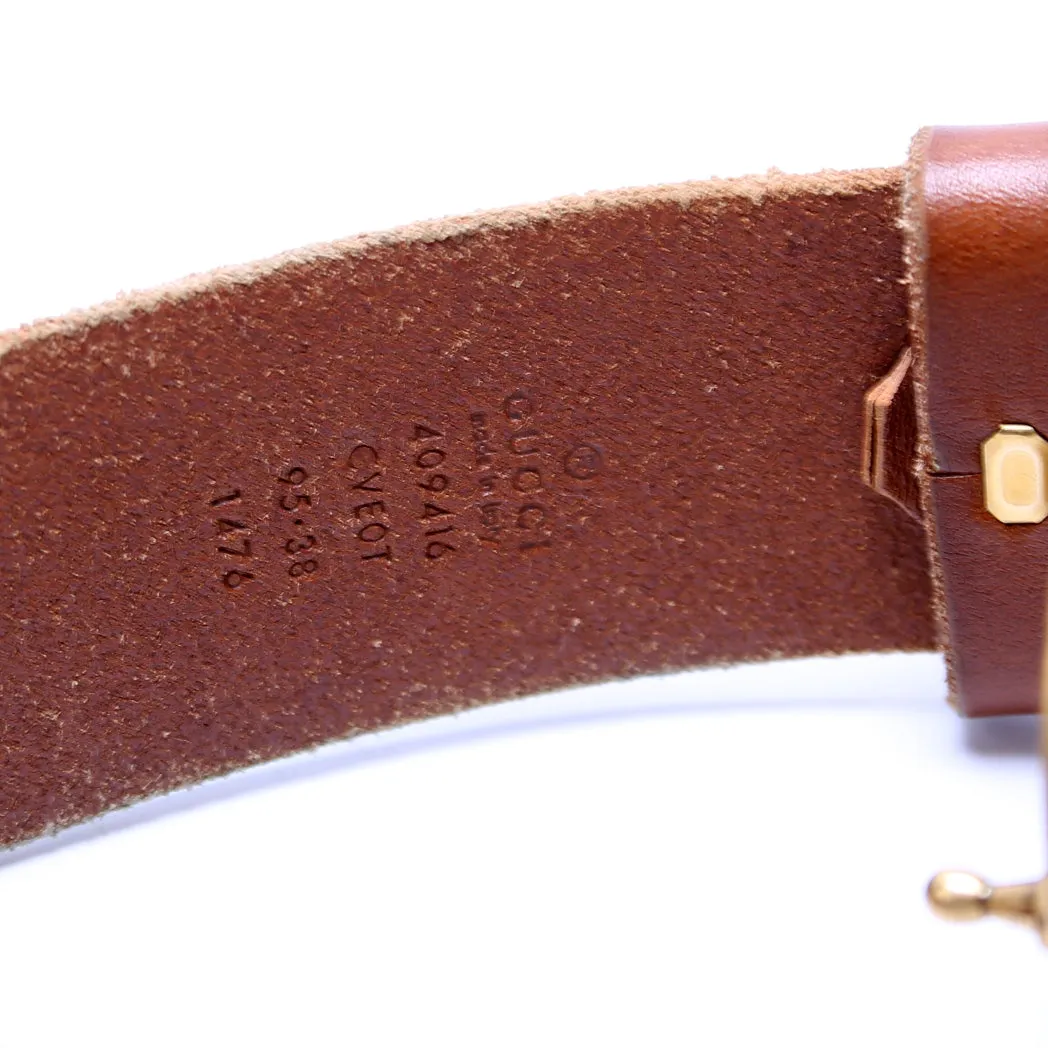 409416 Marmont Leather Belt Size 95/38 Brown