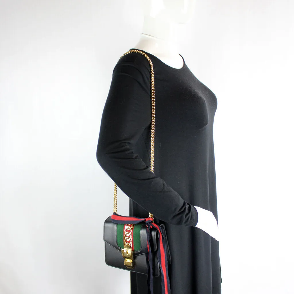 431666 Sylvie Mini Leather Shoulder