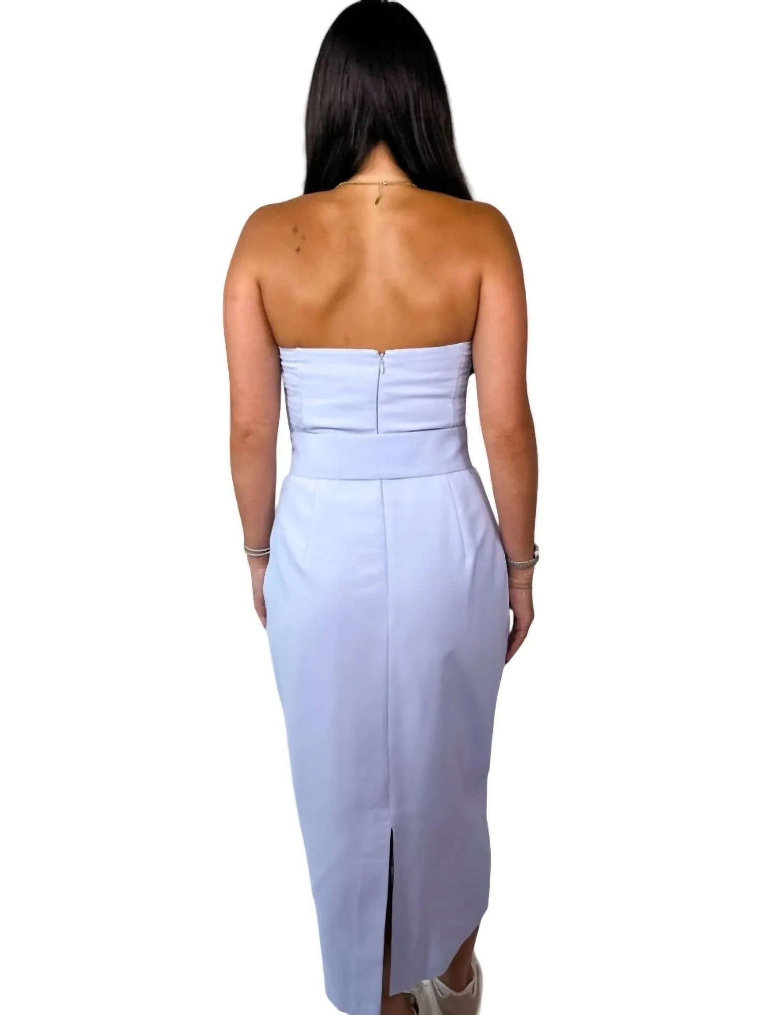 Amanda Uprichard - Fae Strapless Belted Midi Dress