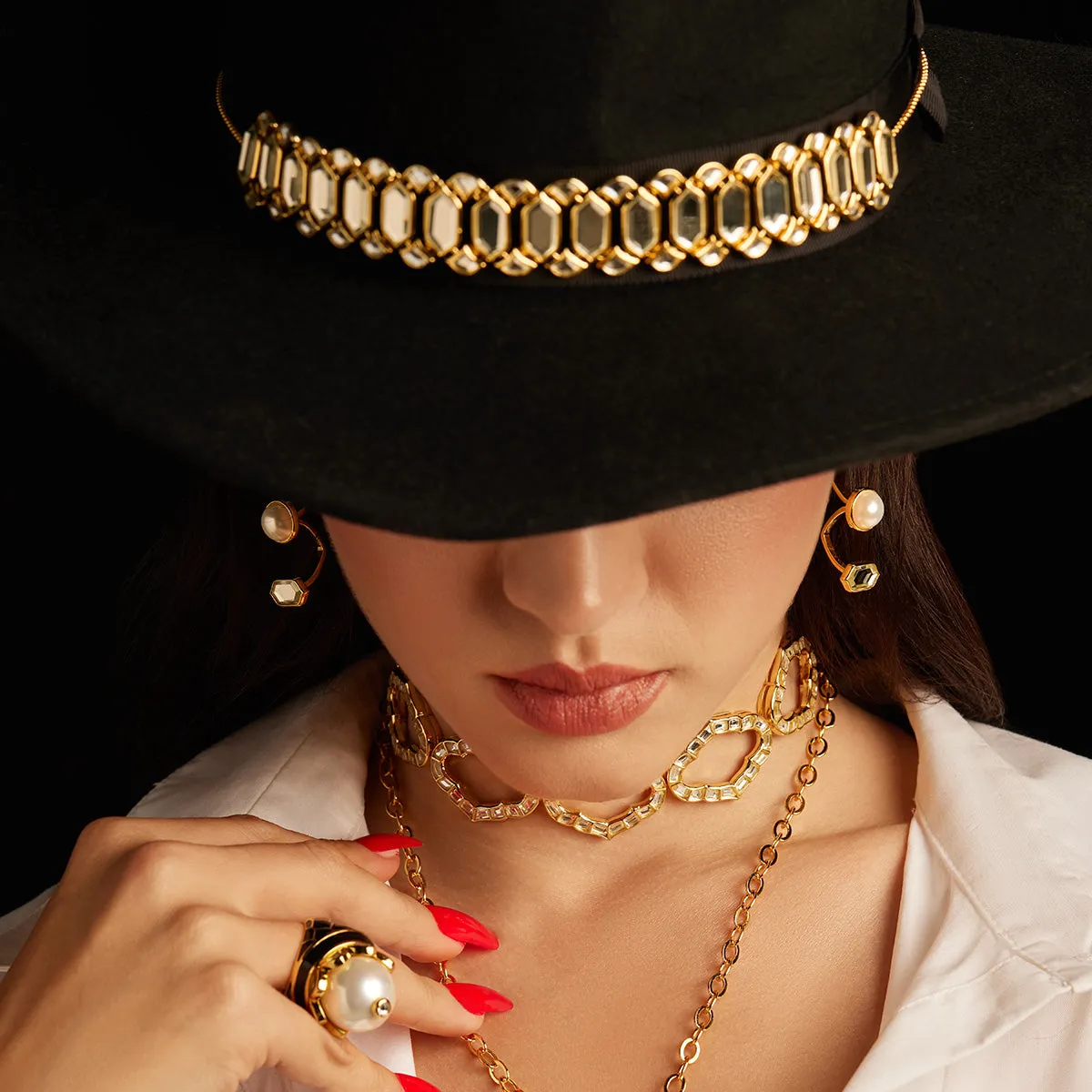 Amara Mirror Choker Necklace