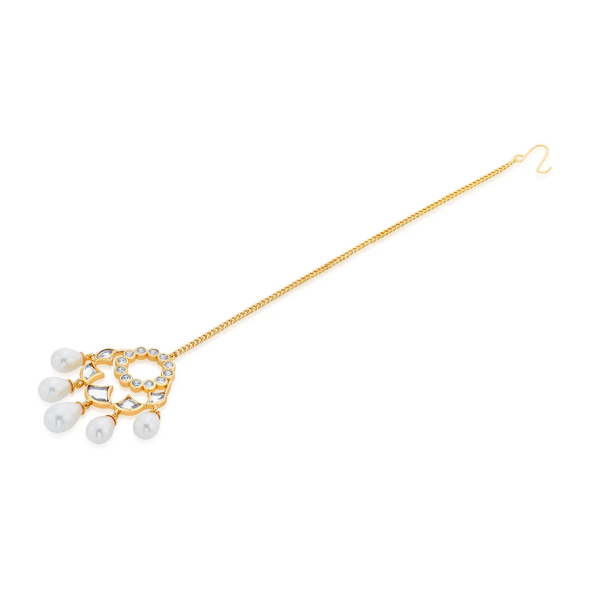 Amara Statement Pearl Maangtikka