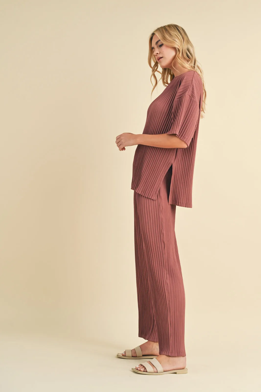 Angie Pleated Relaxed Set