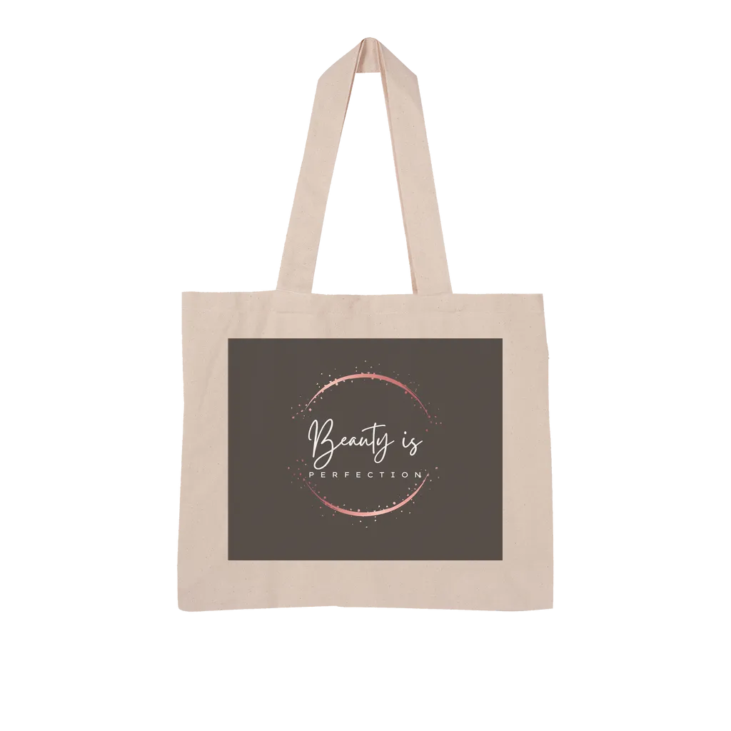 Beauty is Perfection Large Organic Tote Bag