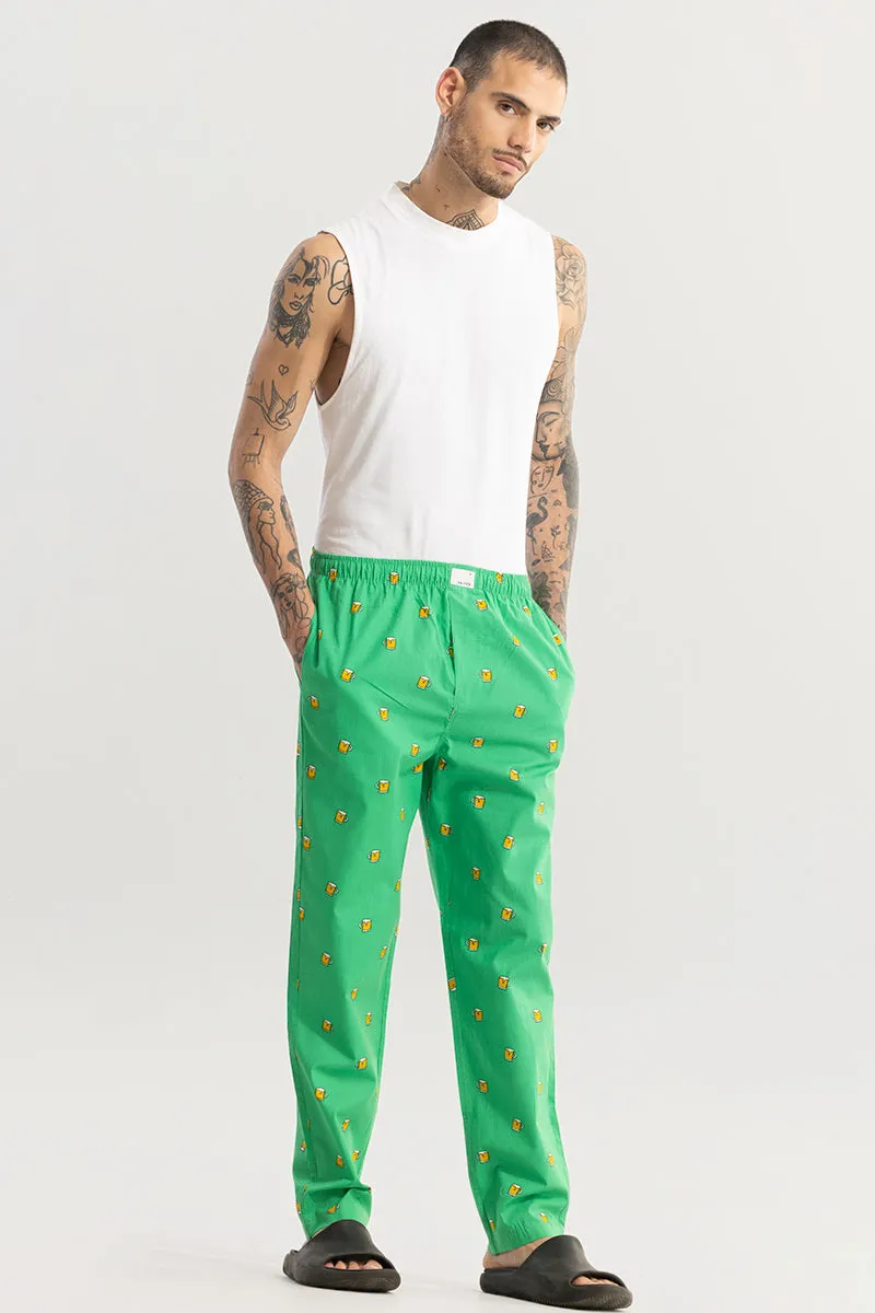 Beer Print Green Pyjama