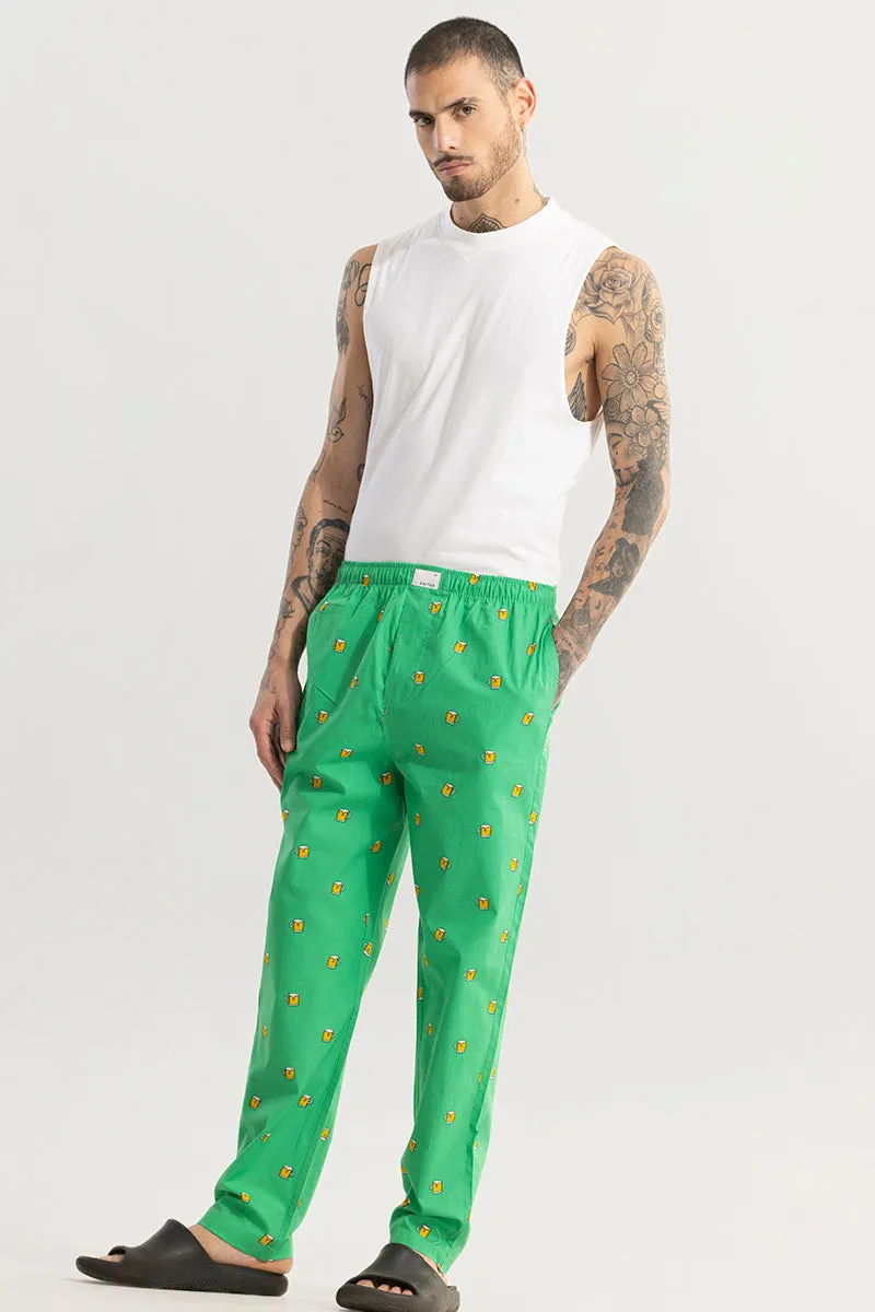 Beer Print Green Pyjama