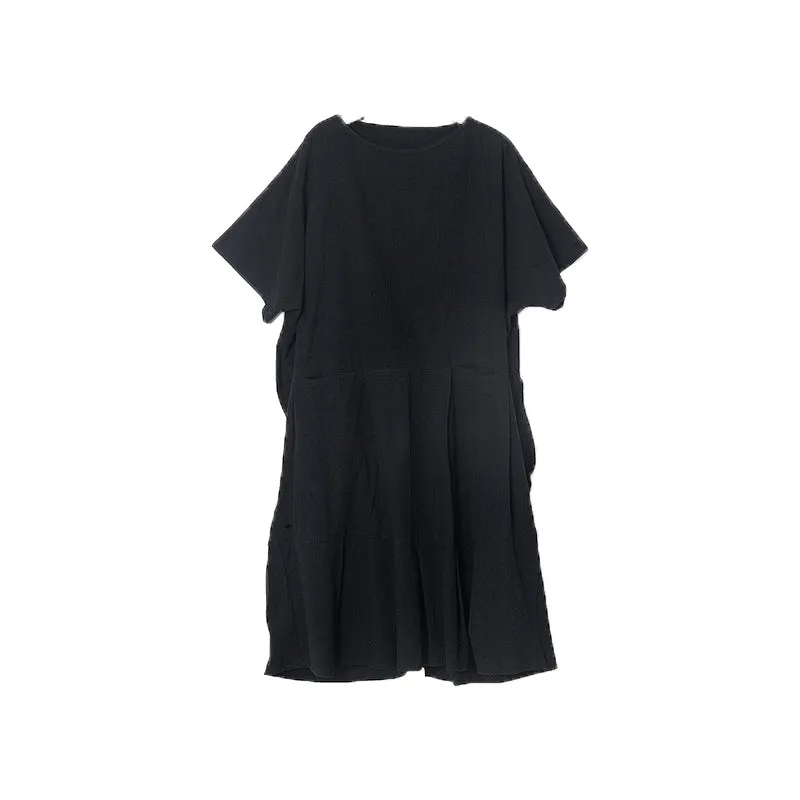 Black casual summer Women Dresses long linen Cotton women dresses AMT962318