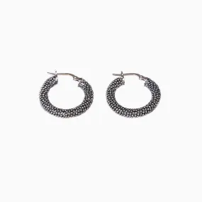 Black Gold Plated Mesh Earrings