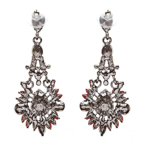 Bridal Wedding Jewelry Crystal Rhinestone Intriguing Fashion Earrings E726 Blue