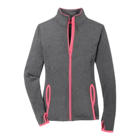 C1666W Ladies Stretch Contrast Full Zip Jacket
