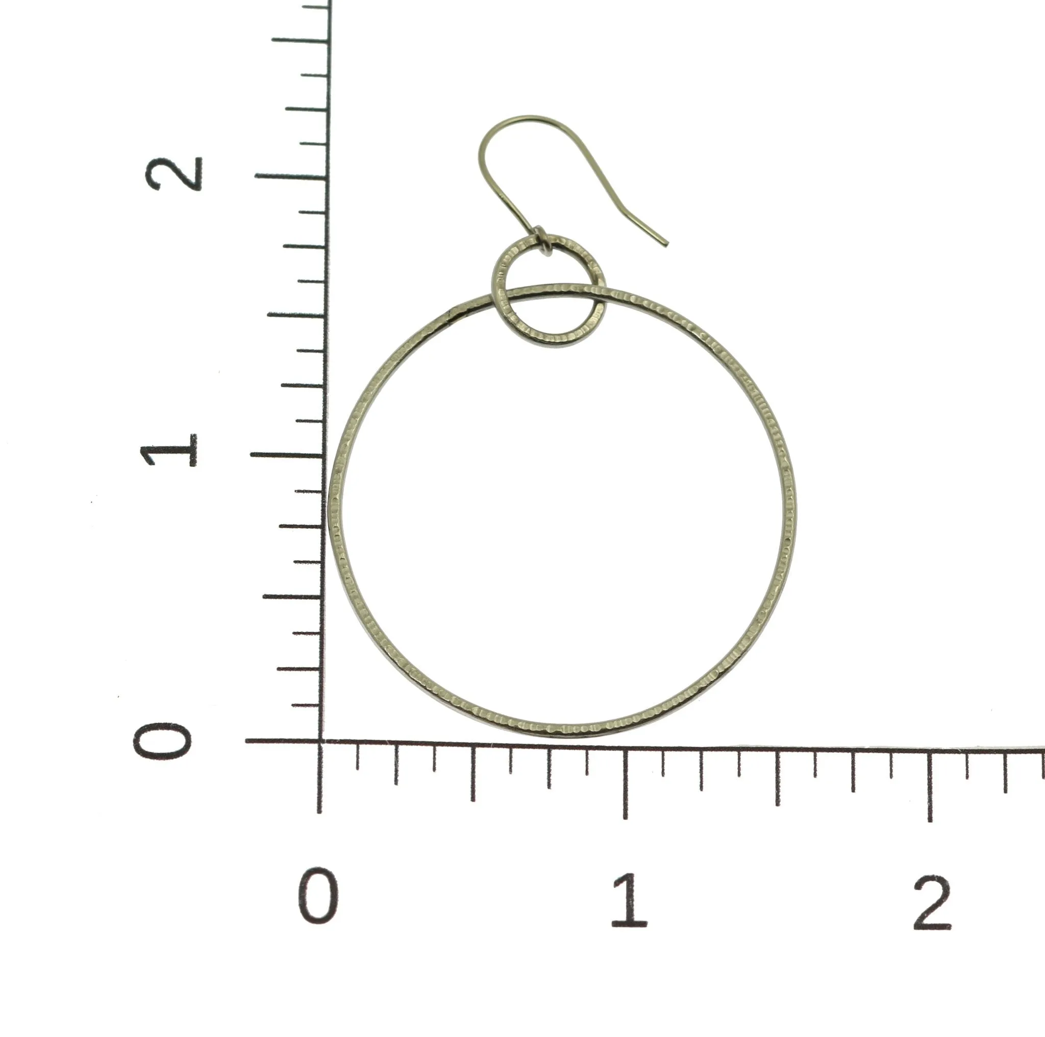 Chased Stainless Steel Hoop Earrings