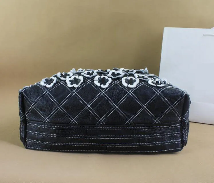 Chic fashion beautiful flower stitching Handbag