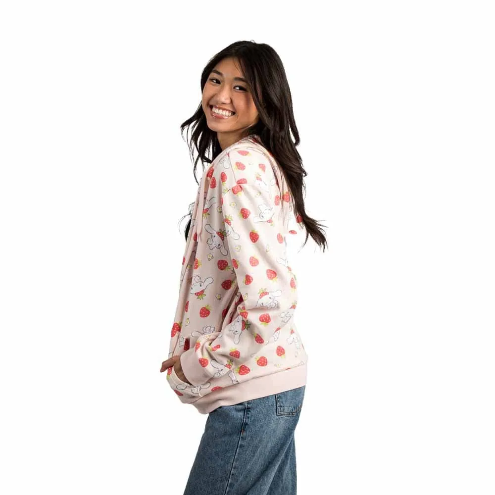 Cinnamoroll Strawberry Light Pink Zip-Up Hoodies