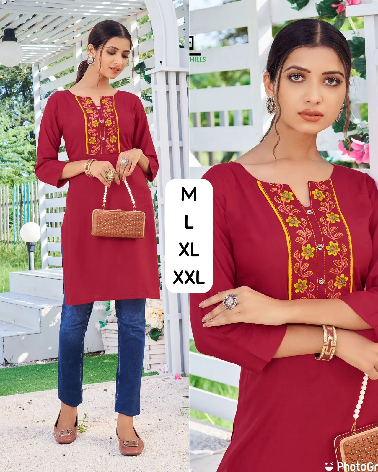 City Girl - Purple Rayon Casual Wear Kurti With Embroidery Work Casual Wear Kurtis (400x4)