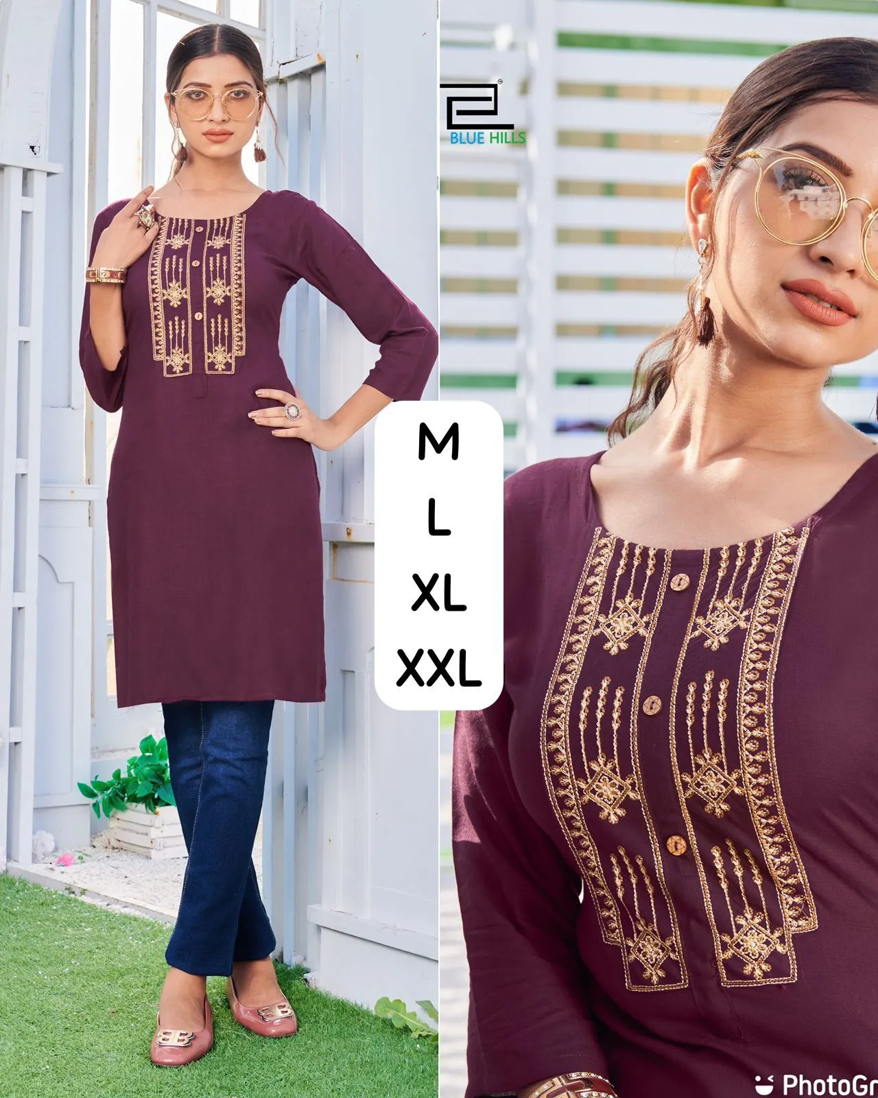 City Girl - Purple Rayon Casual Wear Kurti With Embroidery Work Casual Wear Kurtis (400x4)
