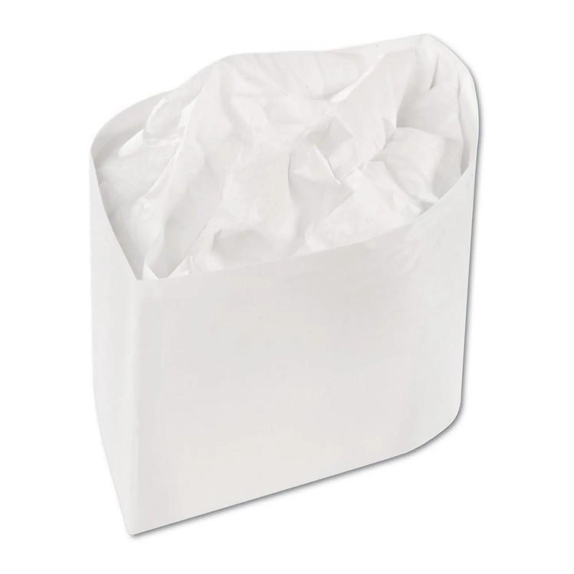 Classy Caps, Crepe Paper, White, Adjustable, One Size, 1,000 Caps (100 Caps/Pk, 10 Pks/Carton)