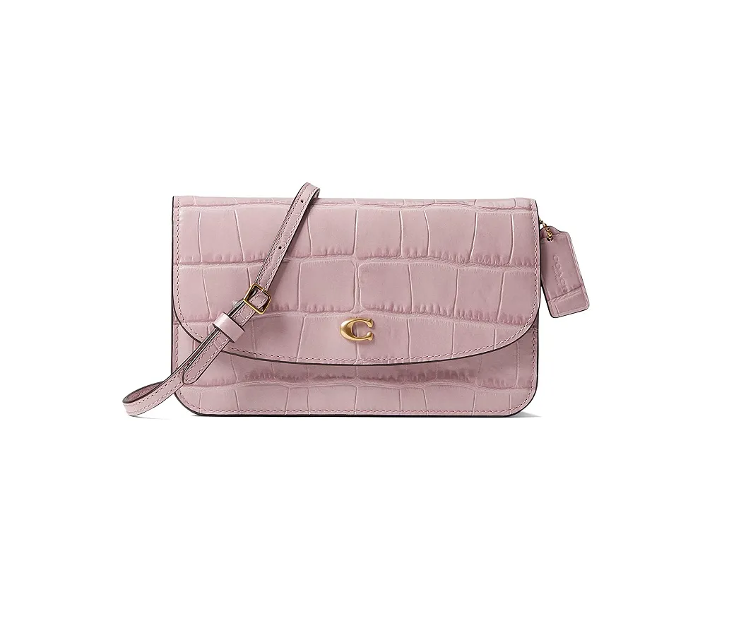 COACH Embossed Croc Hayden Crossbody Ice Purple Leather Handbag Bag C8941 New