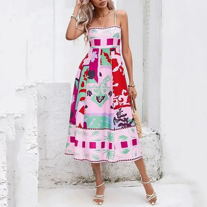 DressBetty - 2024 Alobee Women's Backless A-line Boho Dress