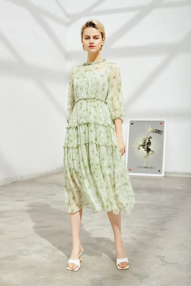 FashionSierra - 100% Heavy Silk Women's Runway Dresses