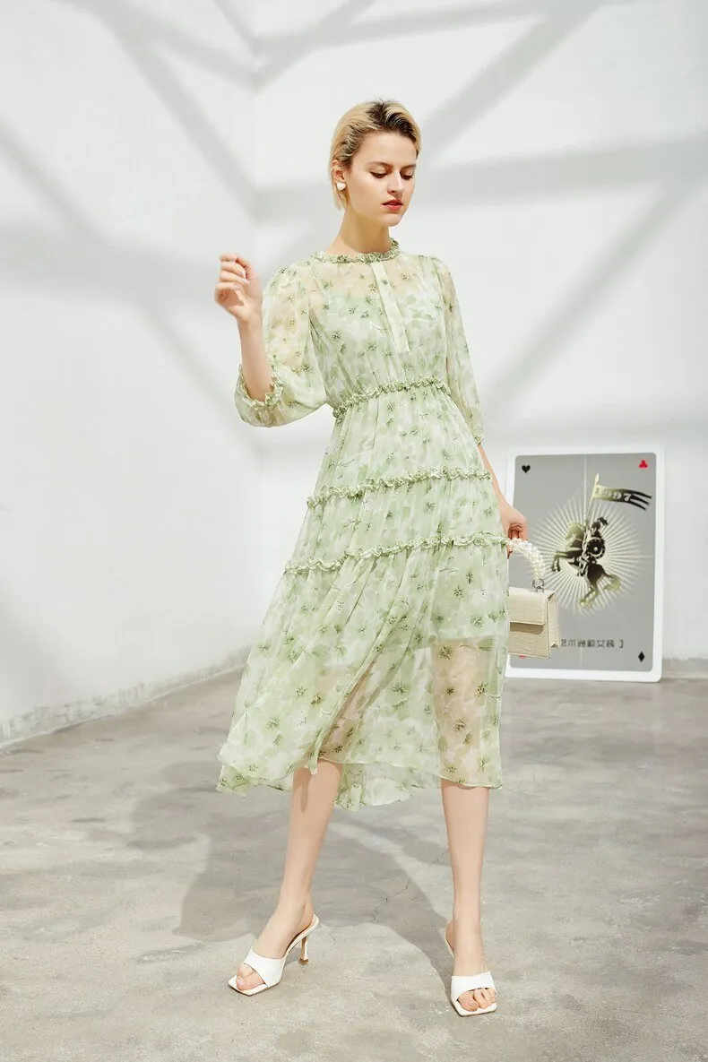 FashionSierra - 100% Heavy Silk Women's Runway Dresses
