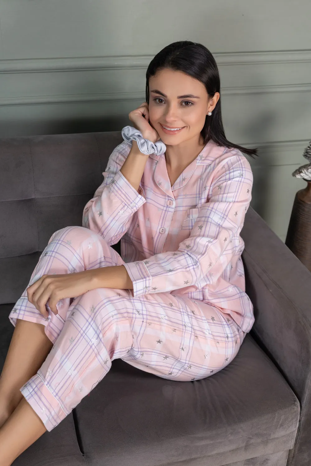 Flannel Pj set with Stars