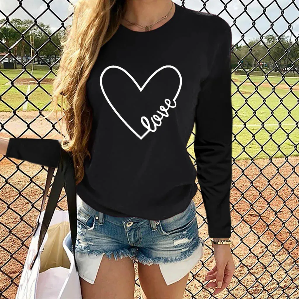 Heart Love  T Shirt Love Heart Printed T Shirt