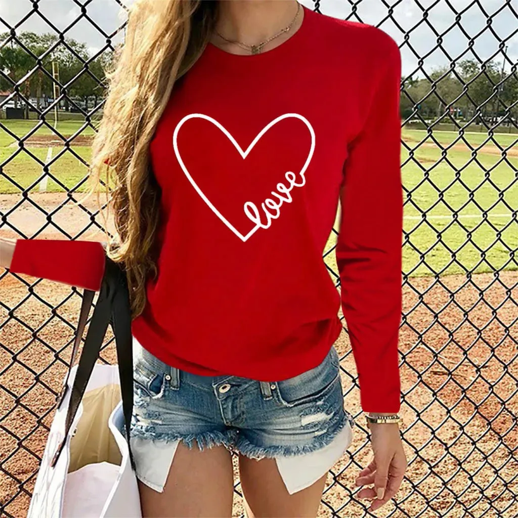 Heart Love  T Shirt Love Heart Printed T Shirt