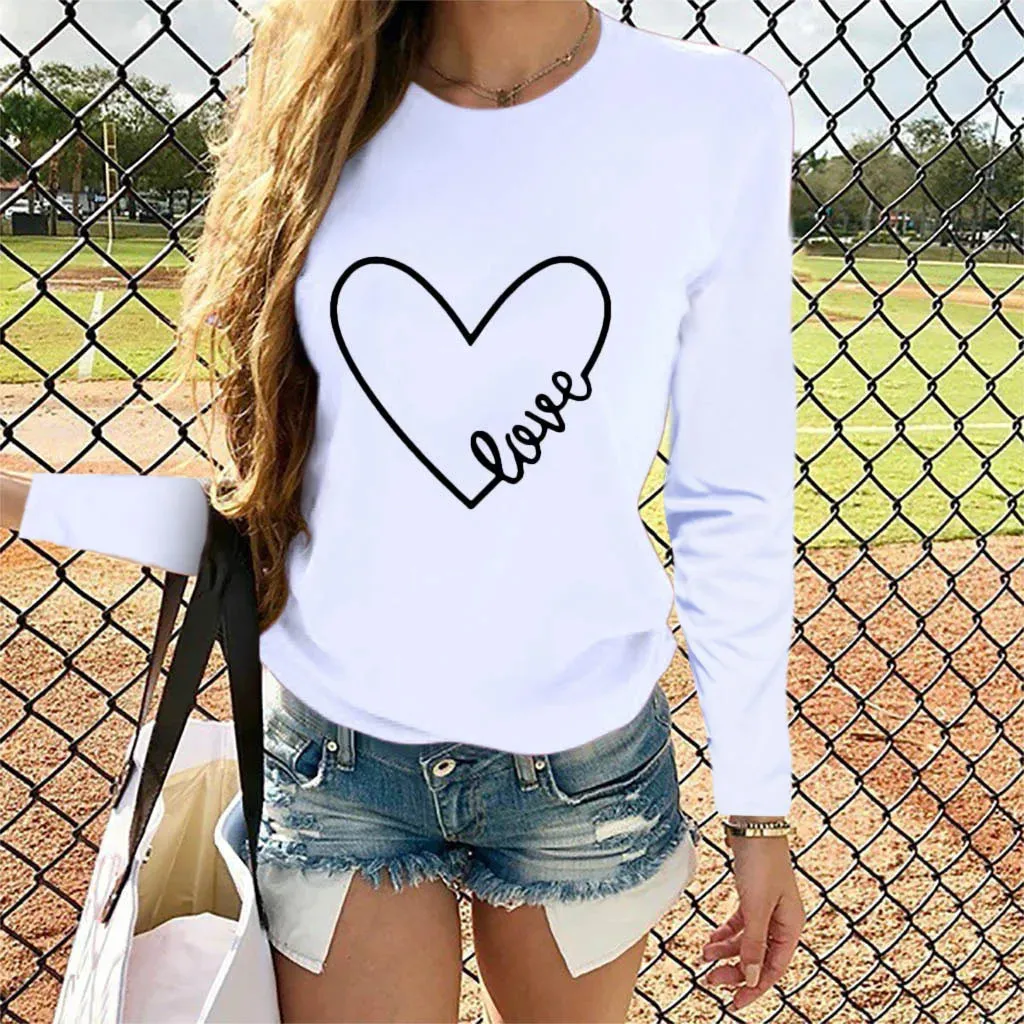Heart Love  T Shirt Love Heart Printed T Shirt