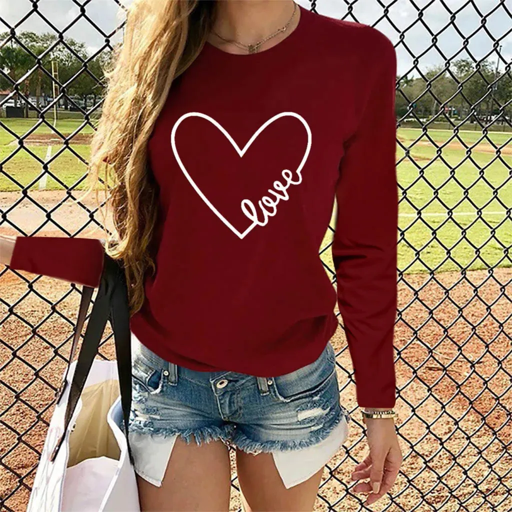 Heart Love  T Shirt Love Heart Printed T Shirt