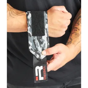 Iron Rebel Wrist Wraps 18" Snow Camo