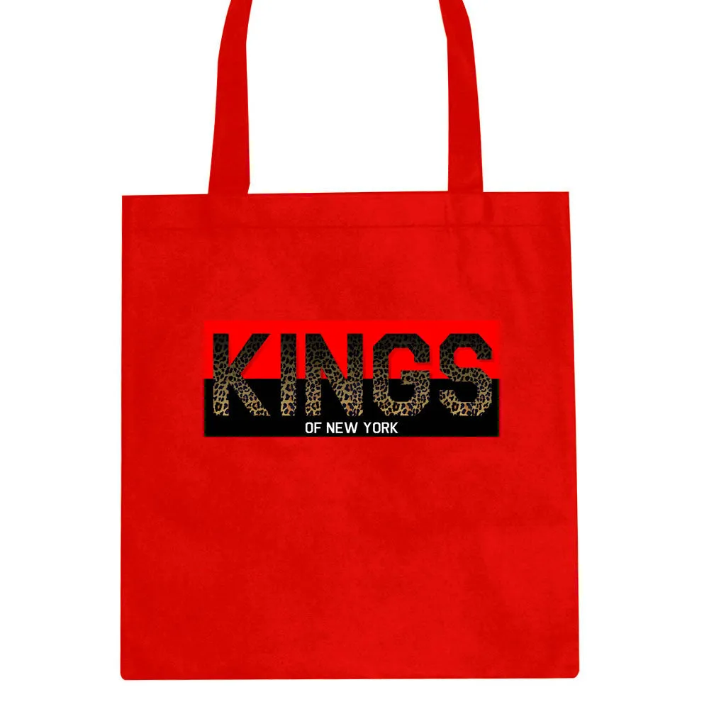 Kings Of NY Cheetah Print Logo Tote Bag