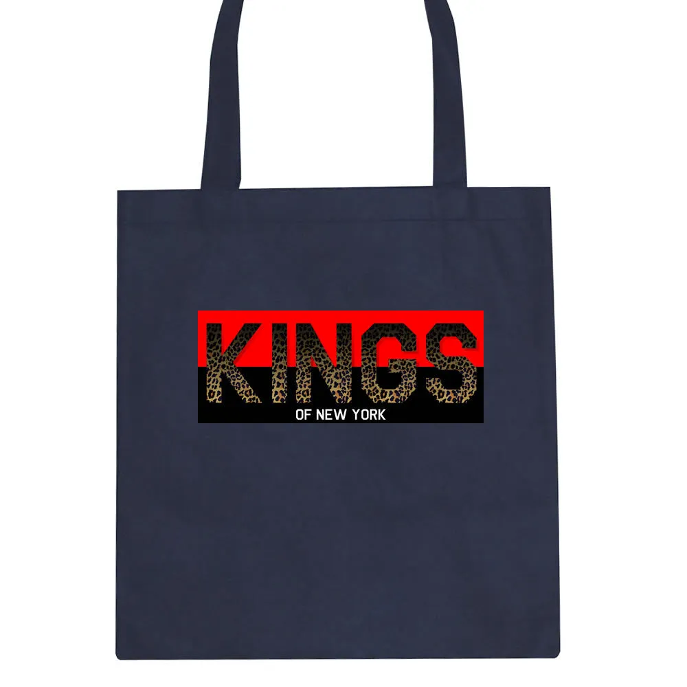 Kings Of NY Cheetah Print Logo Tote Bag