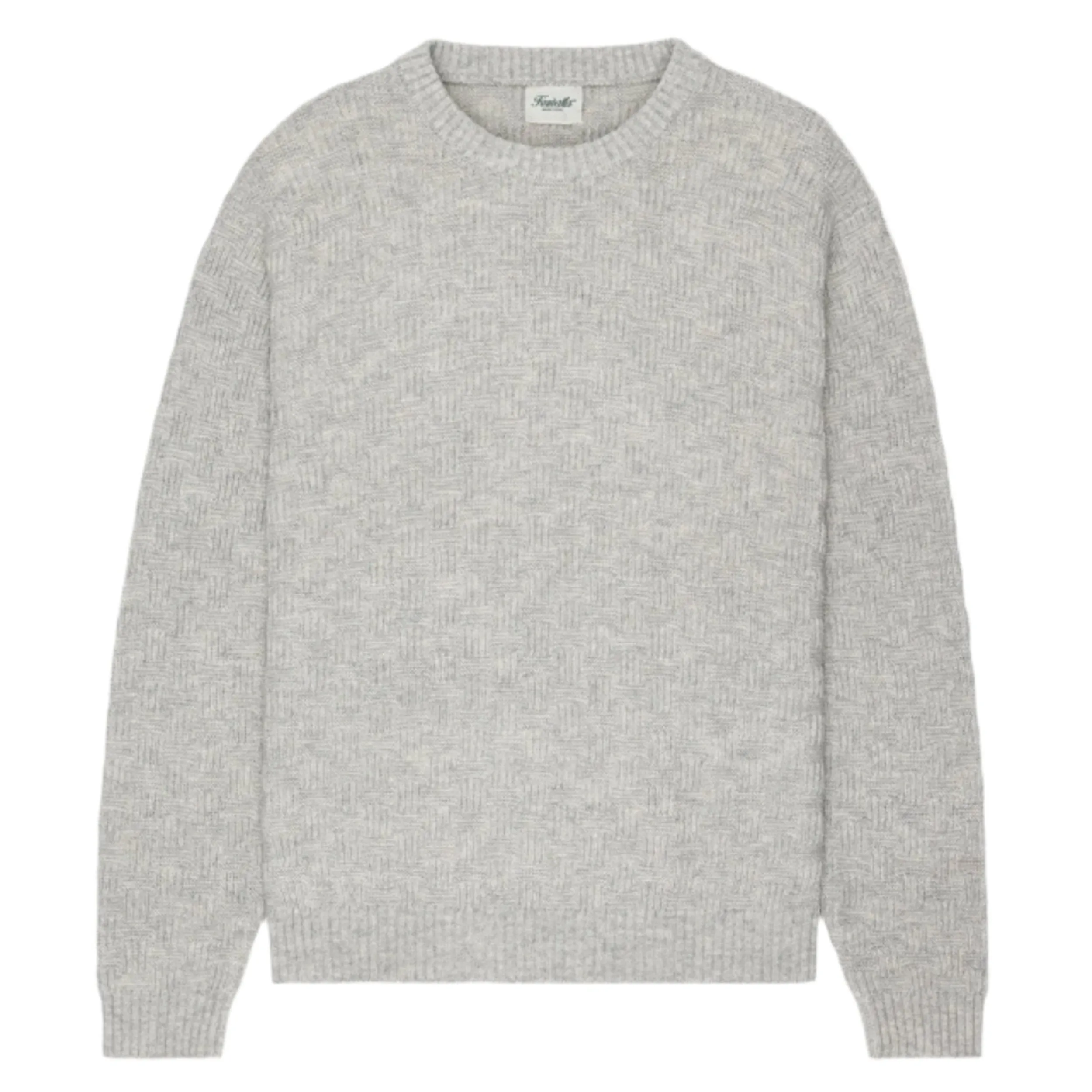 Light Grey Basketweave Crewneck