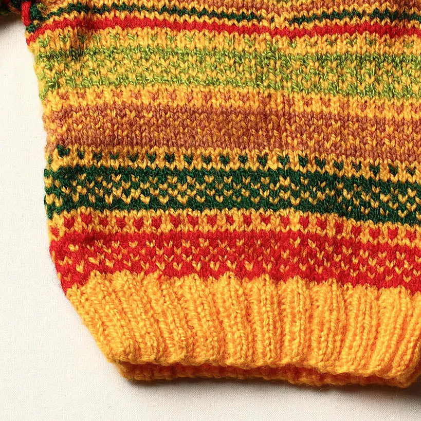 Multicolor - Kumaun Hand Knitted Woolen Sherpa Cap