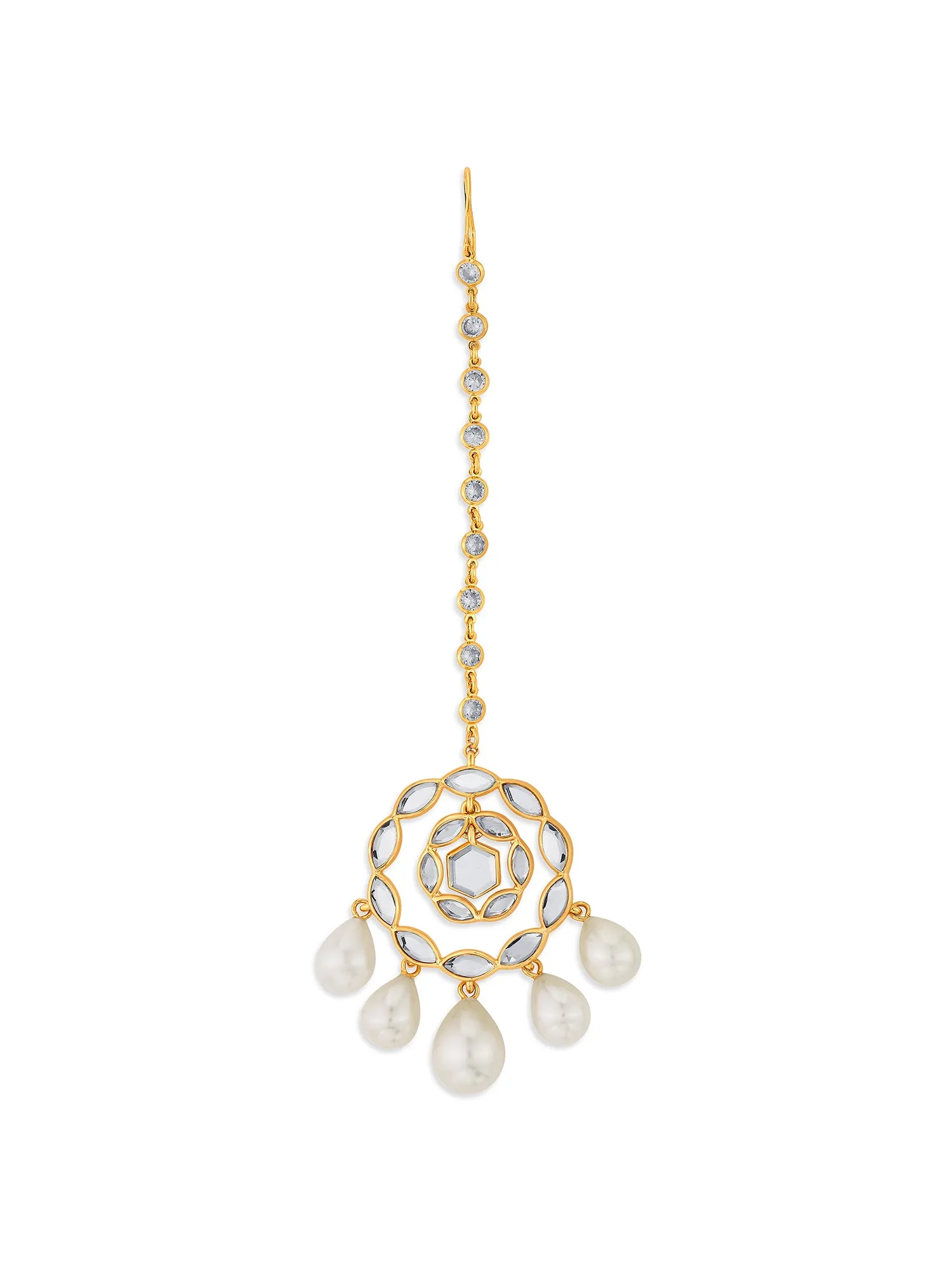 Pearl Gold Maang Tikka