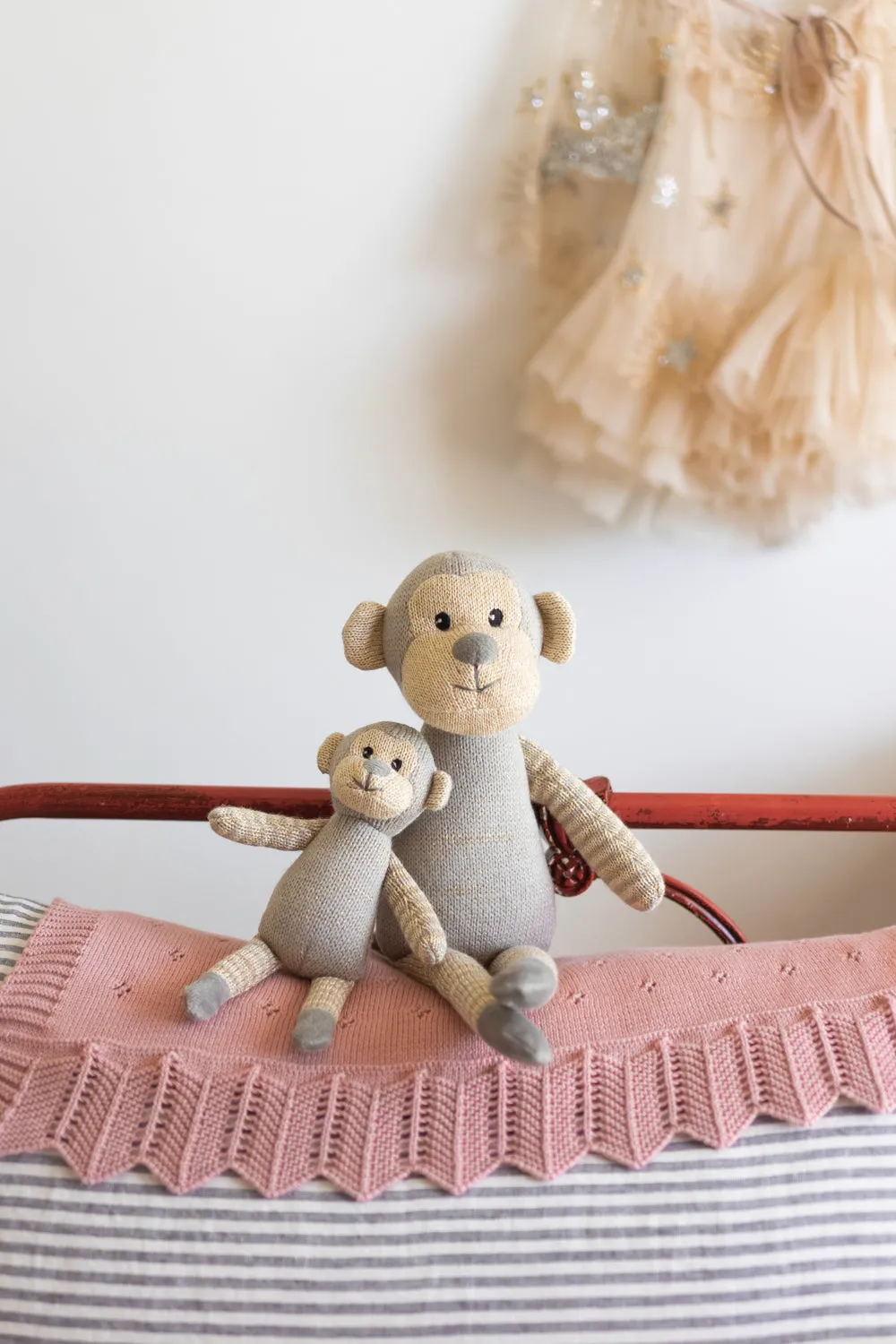 Pointelle Frill Baby Blanket-Fairy Floss Pink