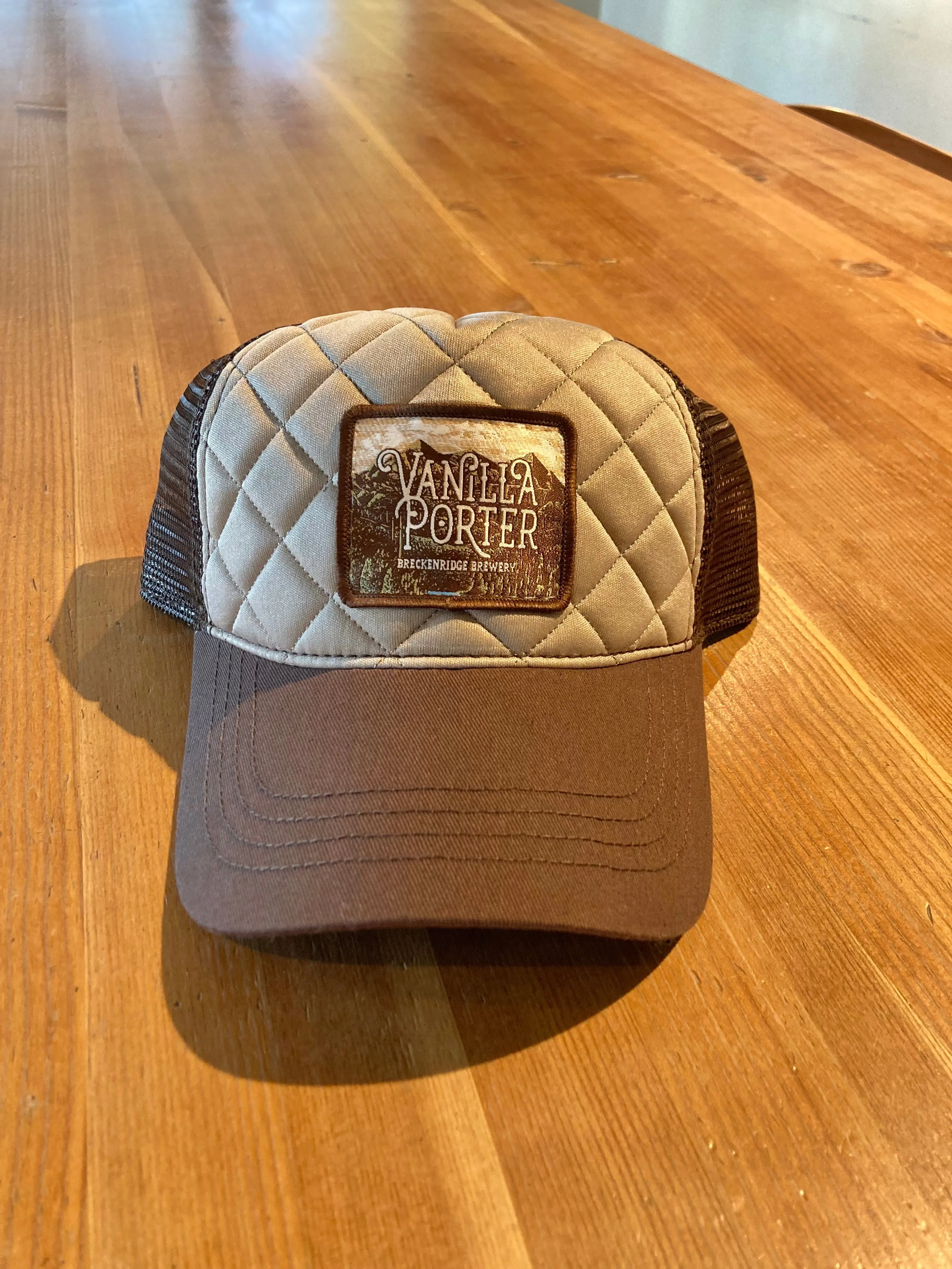 Quilted Vanilla Porter Trucker