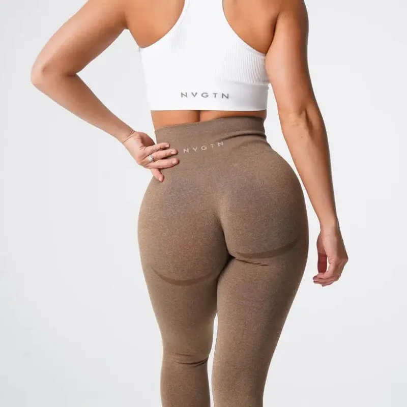 Speckled High Waisted Fitness Workout Leggings for Women
