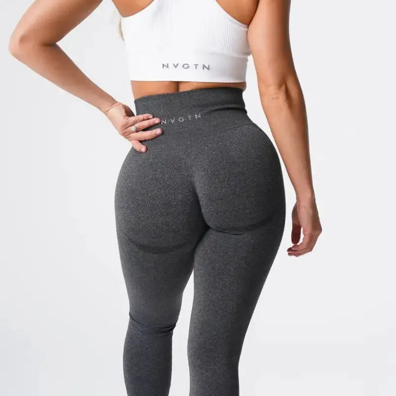Speckled High Waisted Fitness Workout Leggings for Women