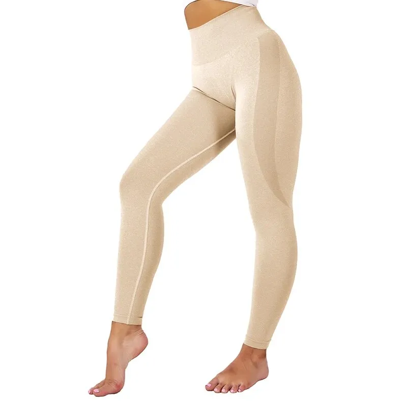 Speckled High Waisted Fitness Workout Leggings for Women