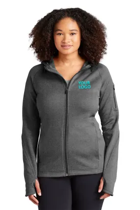 Sport-Tek Ladies Tech Fleece Customized Full-Zip Hooded Jackets, Graphite Heather