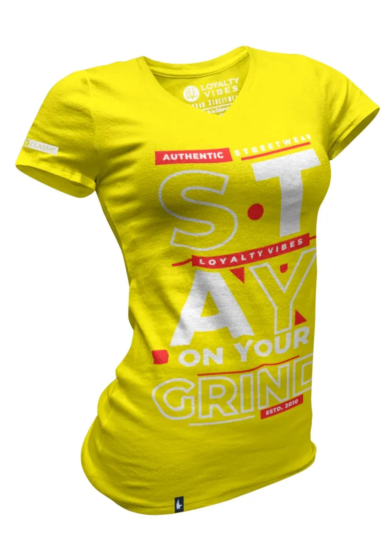 Stay On Your Grind V-Neck Tee