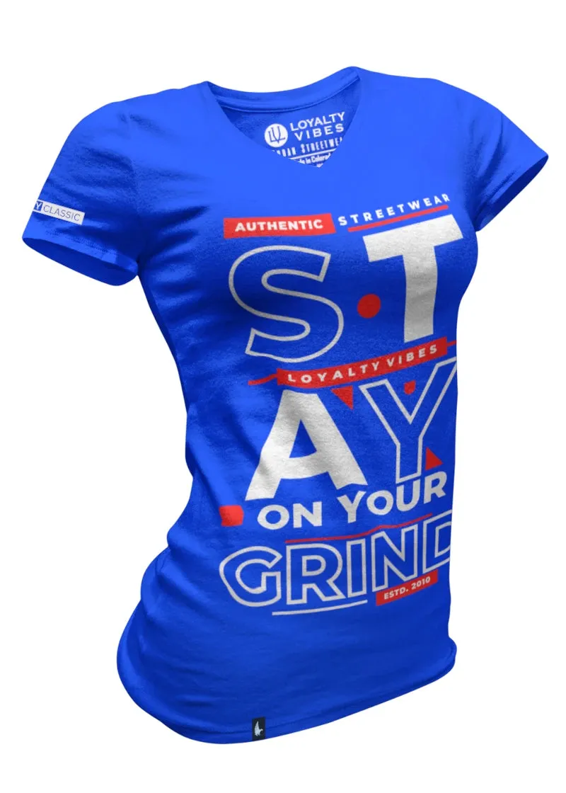 Stay On Your Grind V-Neck Tee