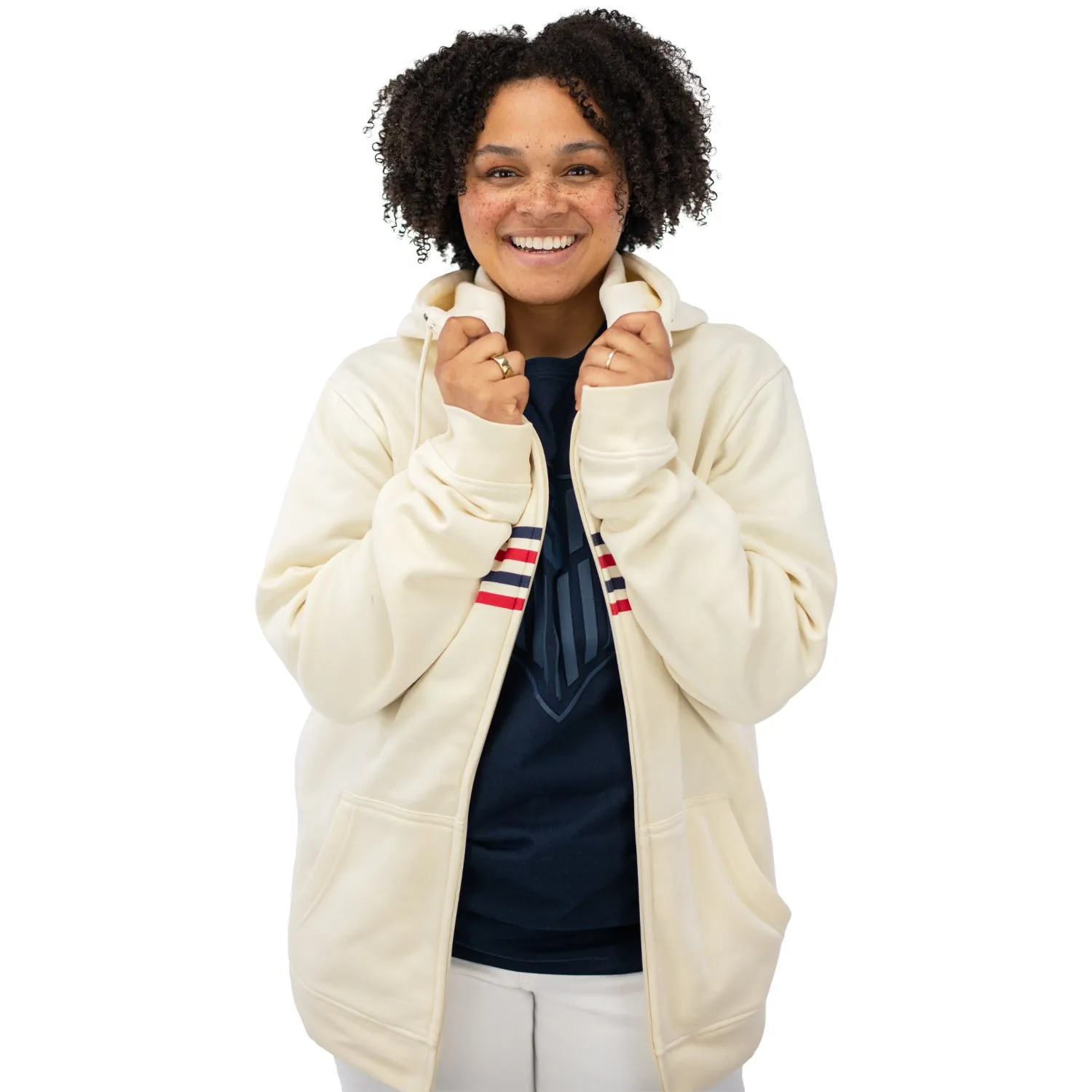 Unisex USA Status Cream Full-Zip Jacket