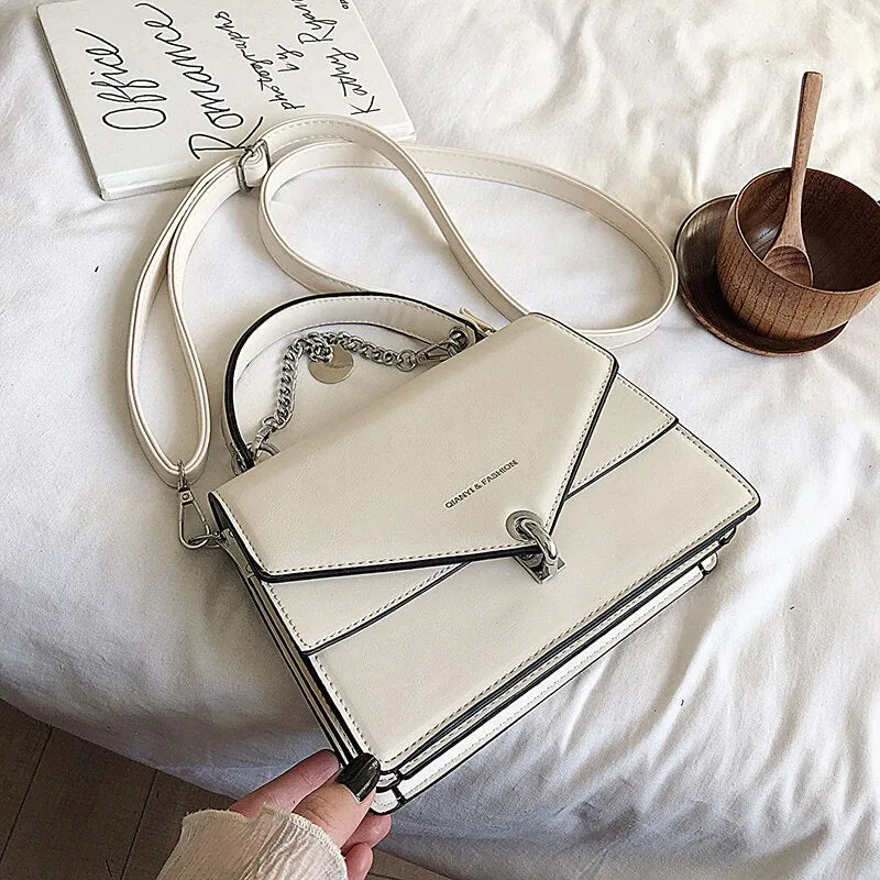 Vintage Girls Small Square Bag 2020 Summer New Chains Handbag Women Casual Wild Shoulder Bag Lock Tide Bag Diagonal Female Bag