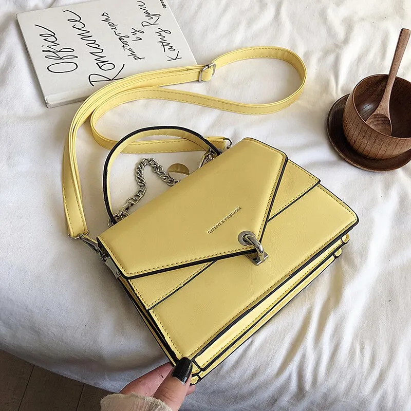 Vintage Girls Small Square Bag 2020 Summer New Chains Handbag Women Casual Wild Shoulder Bag Lock Tide Bag Diagonal Female Bag