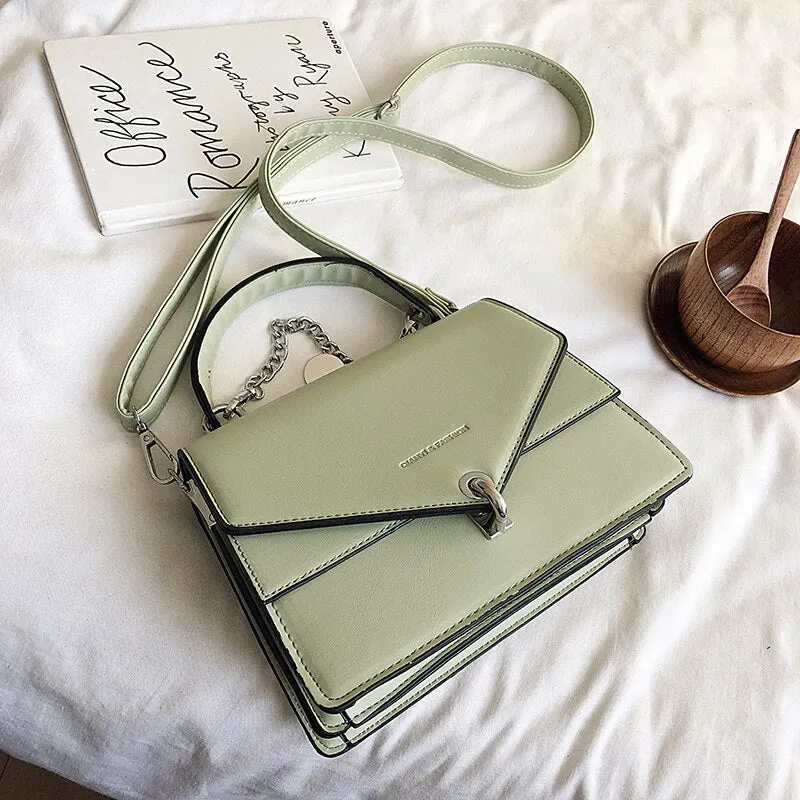 Vintage Girls Small Square Bag 2020 Summer New Chains Handbag Women Casual Wild Shoulder Bag Lock Tide Bag Diagonal Female Bag