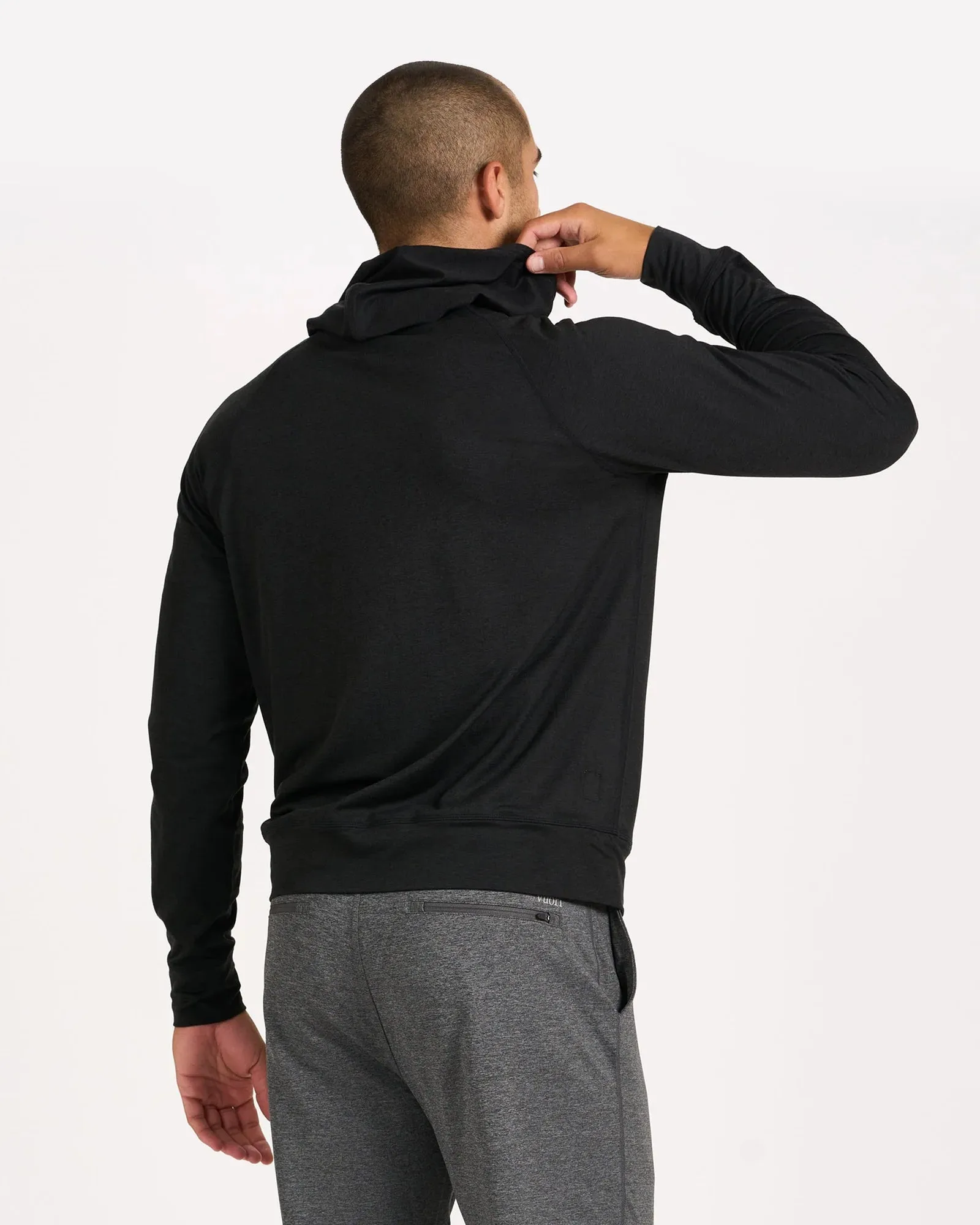 Vuori Black Heather 1/2 Zip Ponto Performance Hoodie