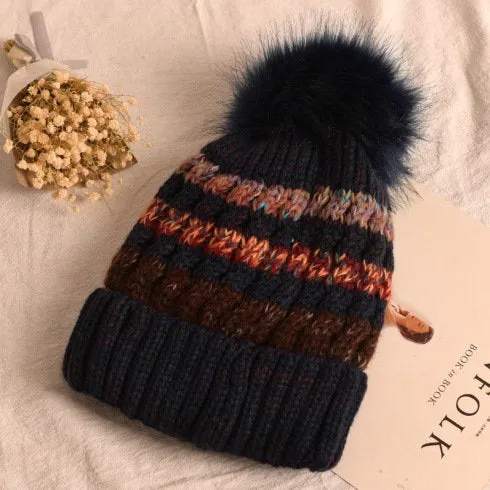 Winter Knitted Wool Beanies Women Hat | Beanie for Adults | Women Outdoor Wear | Ski Hat | Winter Hat | Warm Hats | Winter Accessories