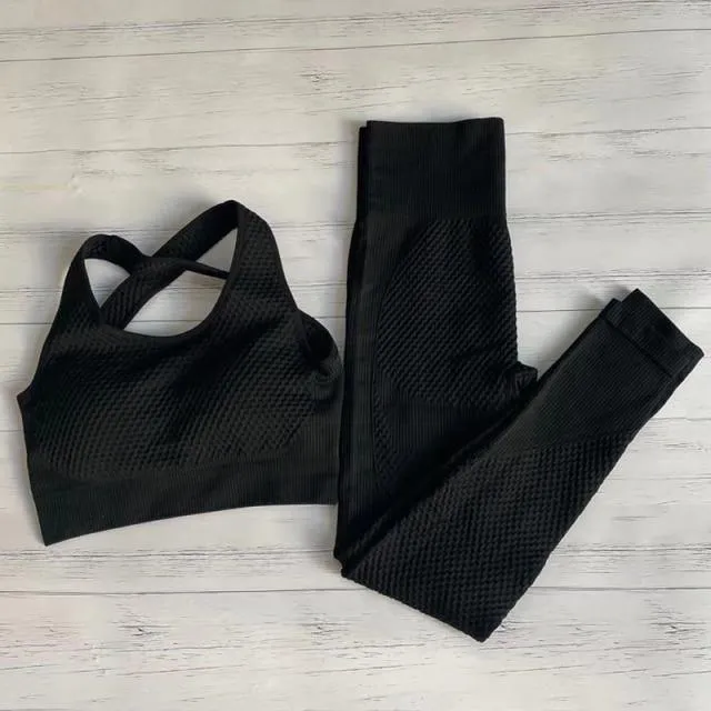 Womens Matching Co Ord Workout Top Leggings Jacket Set